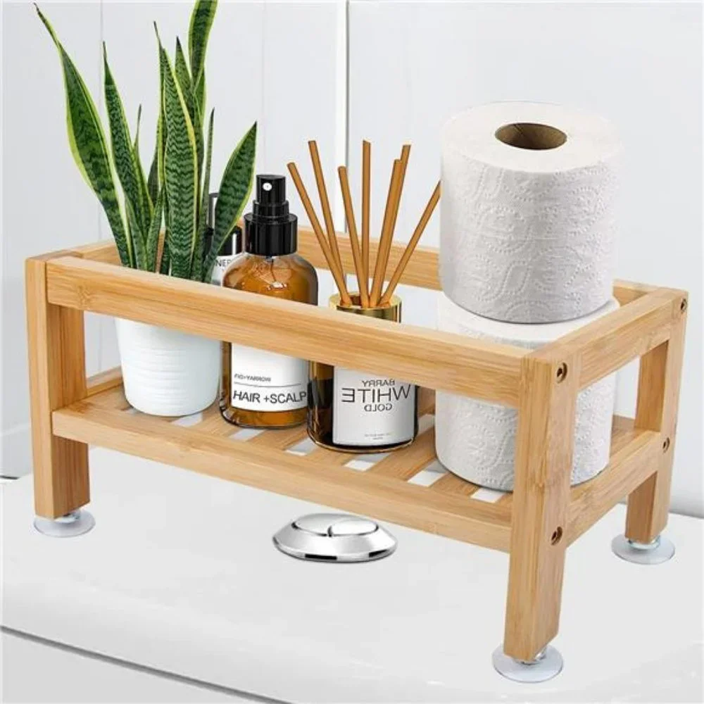 Bathroom Organizer Bamboo Shelf Over The Toilet Storage Cabinet